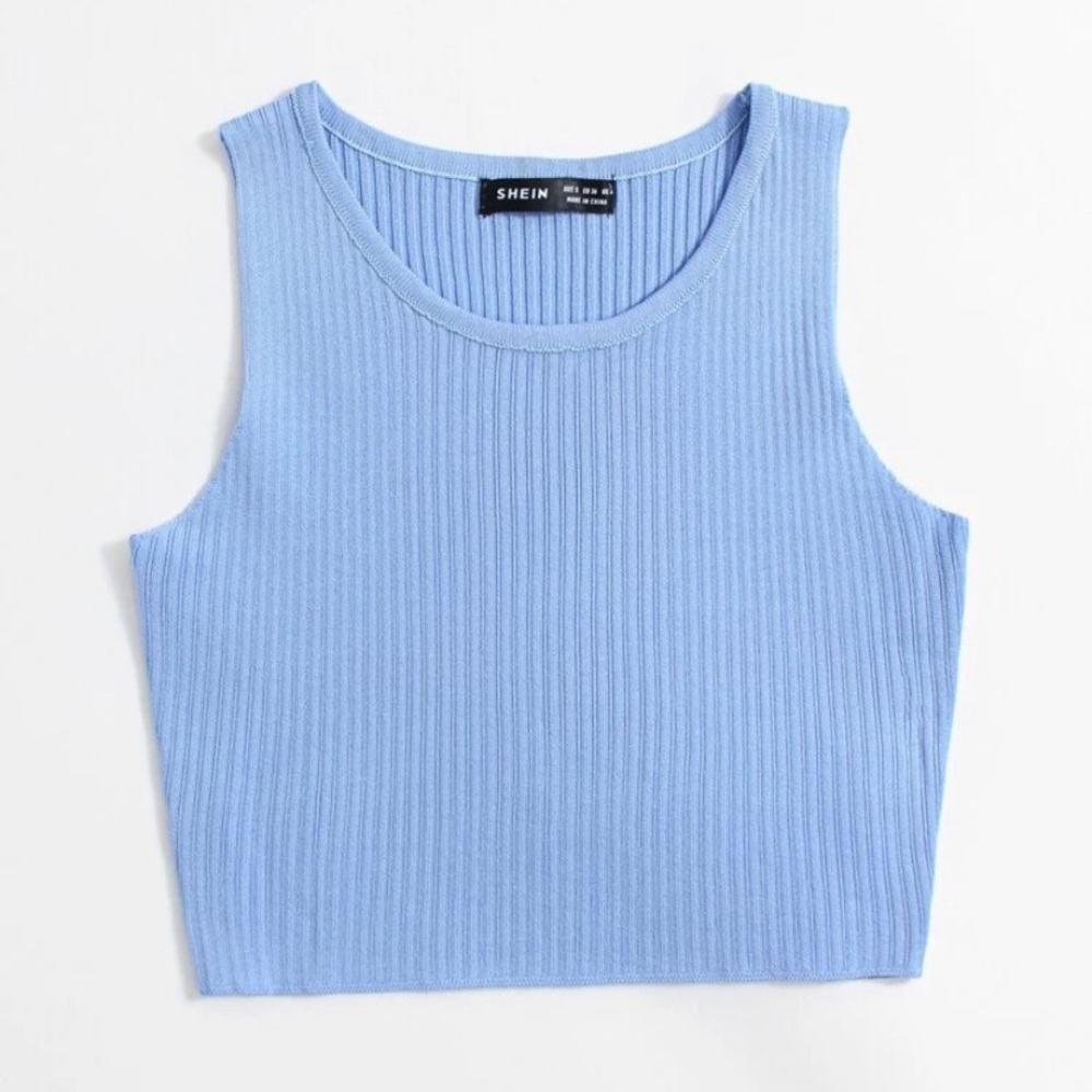 Rib knit cropped tank